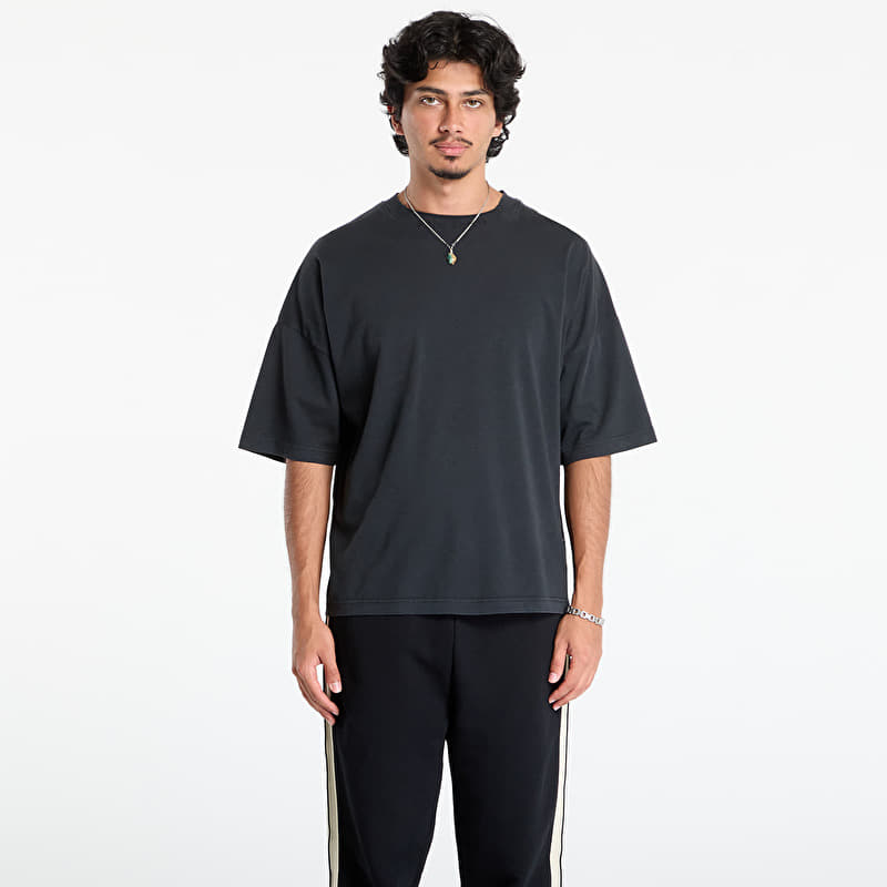 Camiseta Palm Angels Curved Logo Loose Collar Tee Vintage Black/ Black