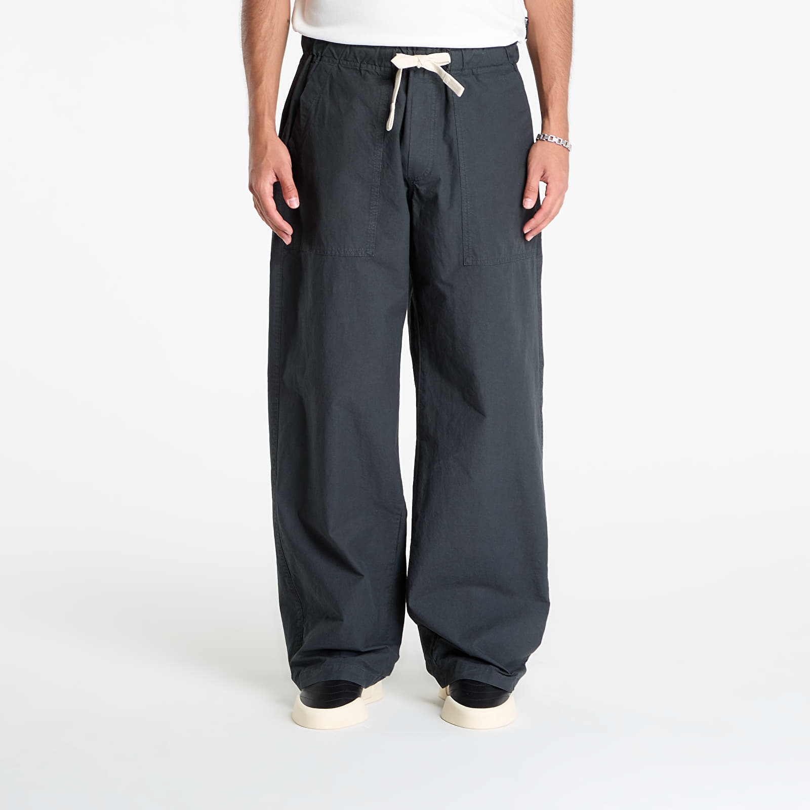 Pants Palm Angels Curved Logo Loose Pants Vintage Vintage Black/ Black