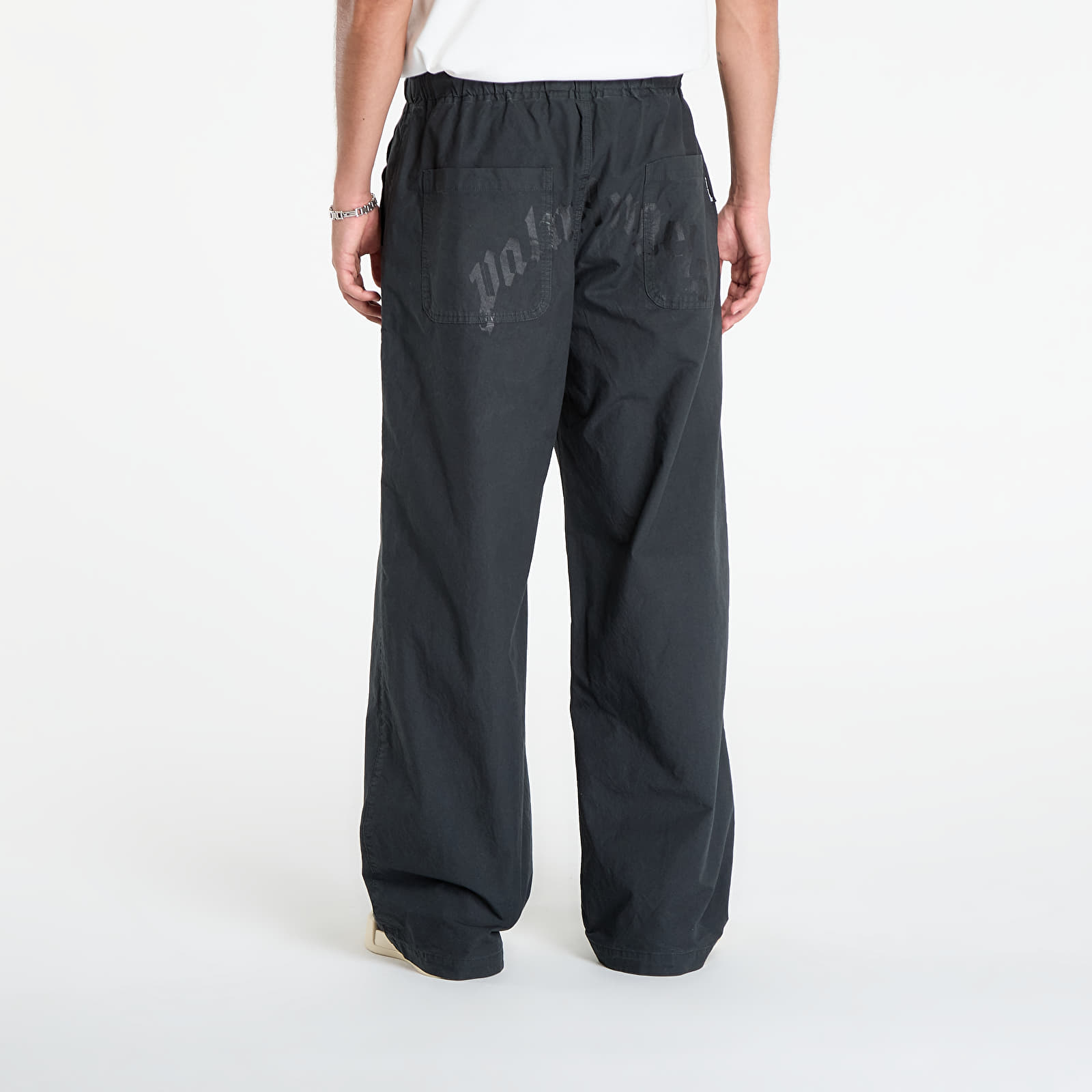 Pants Palm Angels Curved Logo Loose Pants Vintage Vintage Black/ Black