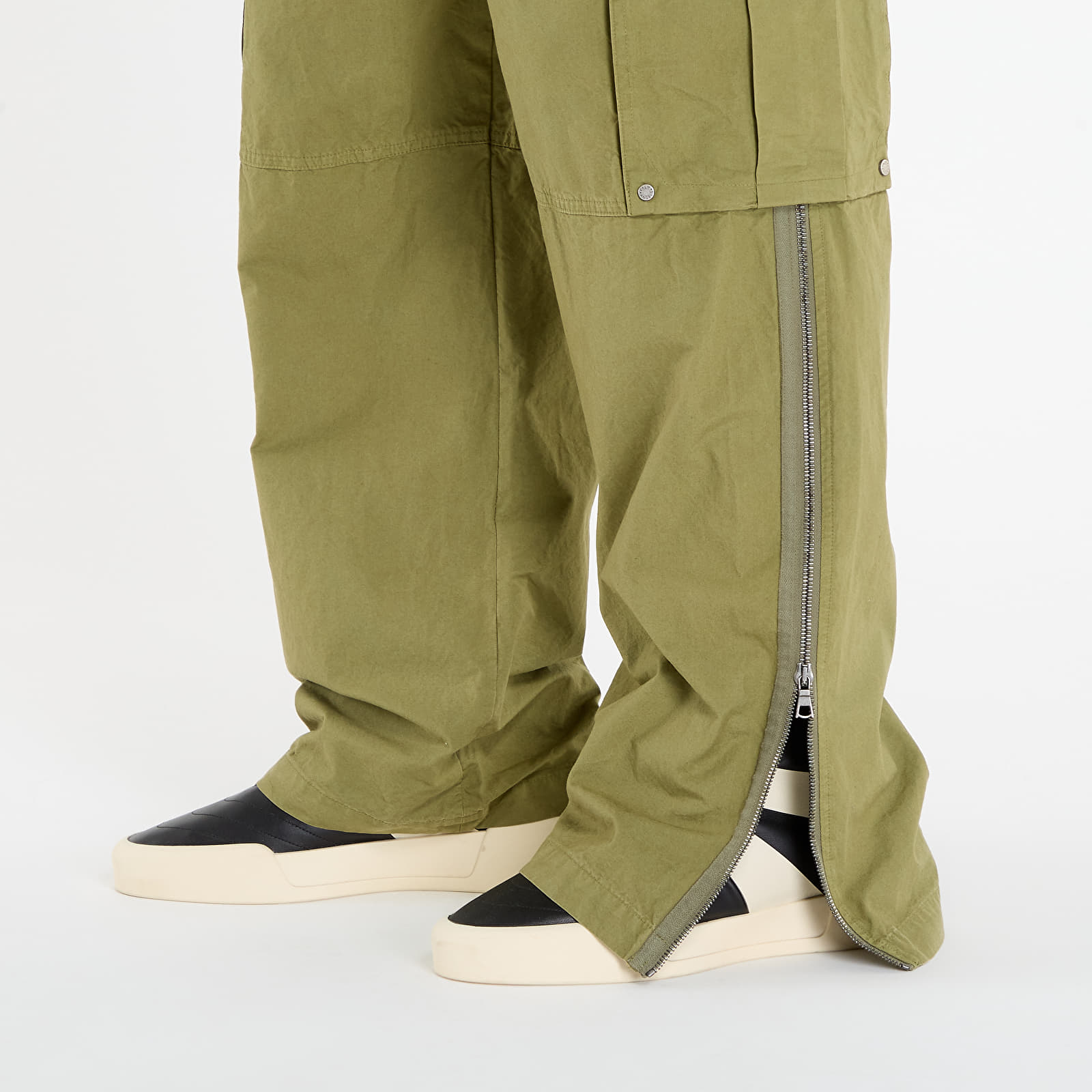 Nadrágok Palm Angels Curved Logo Cargo Pants Army Green/ Dark Green