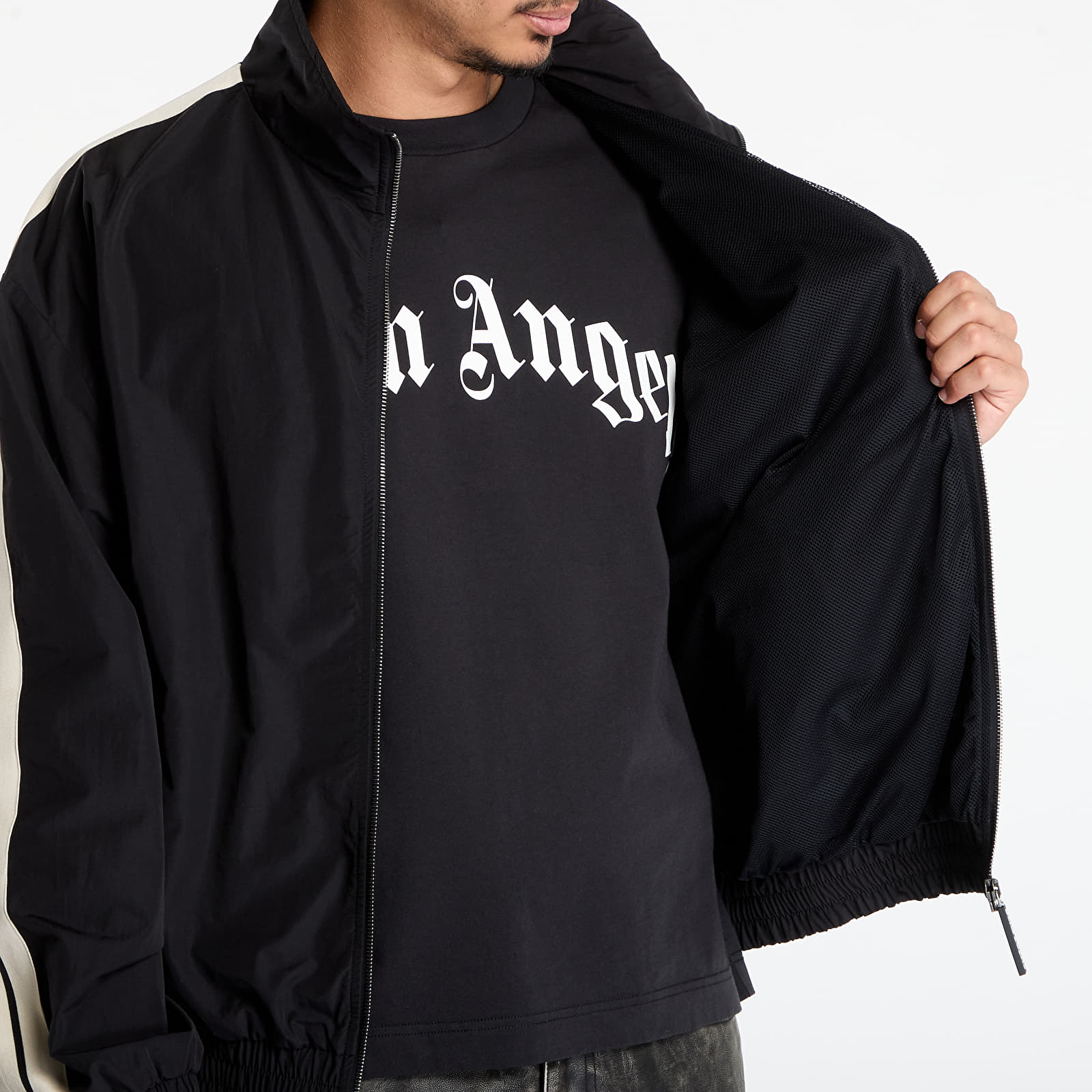 Kabátok Palm Angels Classic Logo Trk Windbreaker Black/ Off White