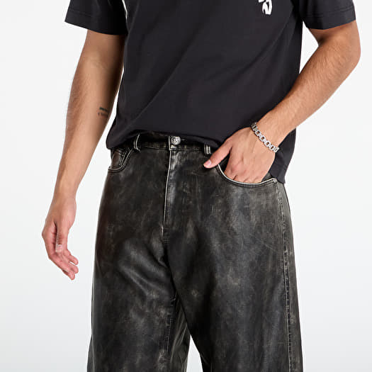Palm Angels Curved Logo Coated Pants Dark Grey/ Black | Footshop