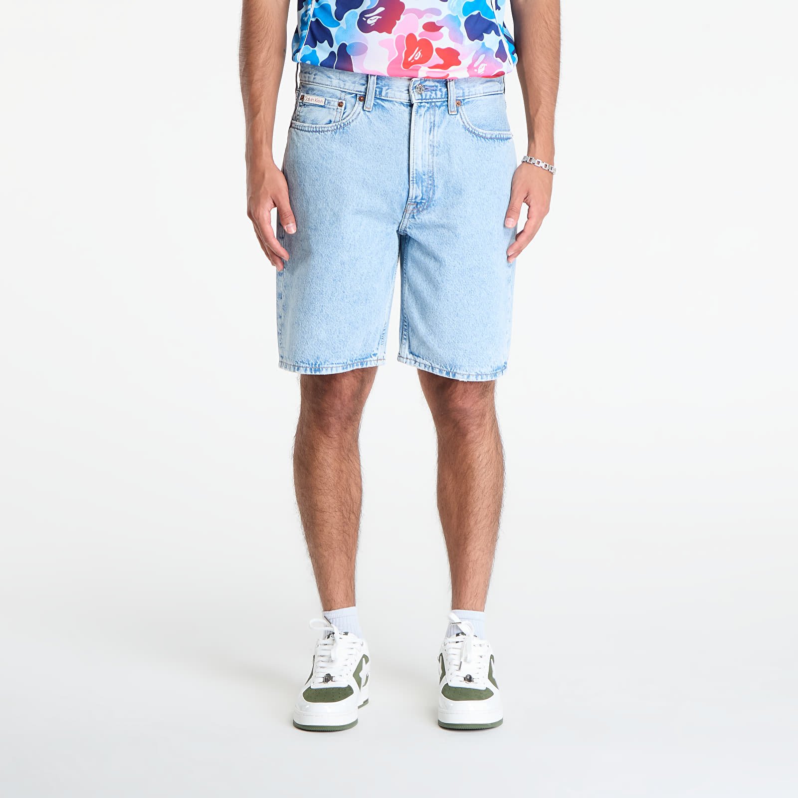 Rövidnadrágok Calvin Klein Jeans Ck Lt Indigo Standard 9N Shorts Blue