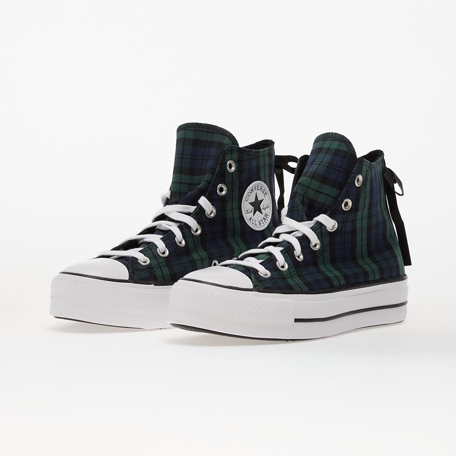 Women's shoes Converse Chuck Taylor All Star Lift Platform Plaid Hi Navy/ Black/ White
