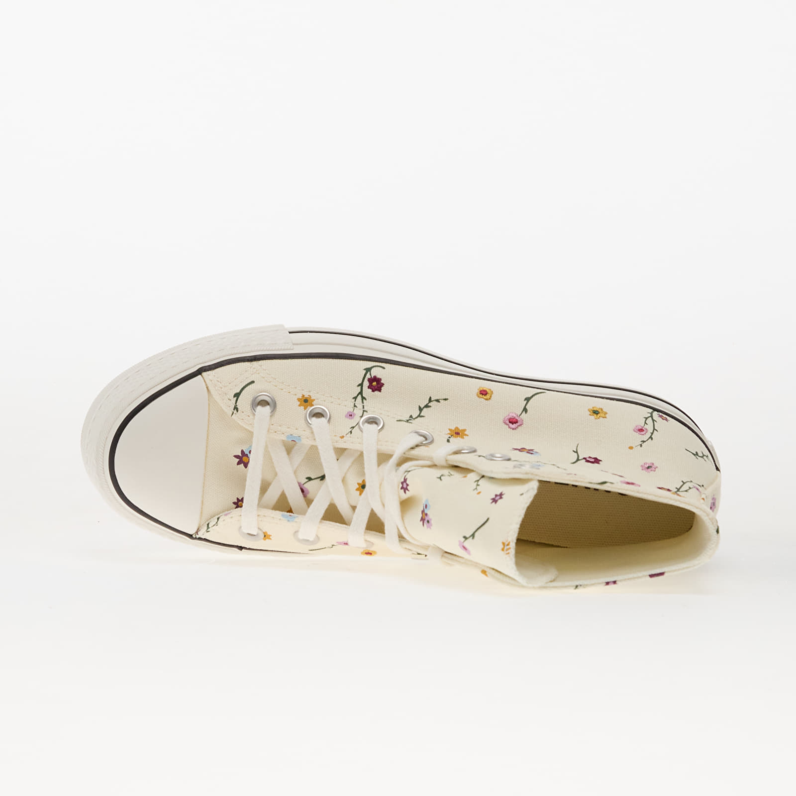 Women's shoes Converse Chuck Taylor All Star Lift Platform Embroidered Blooms Hi Egret/ Vintage White/ Black