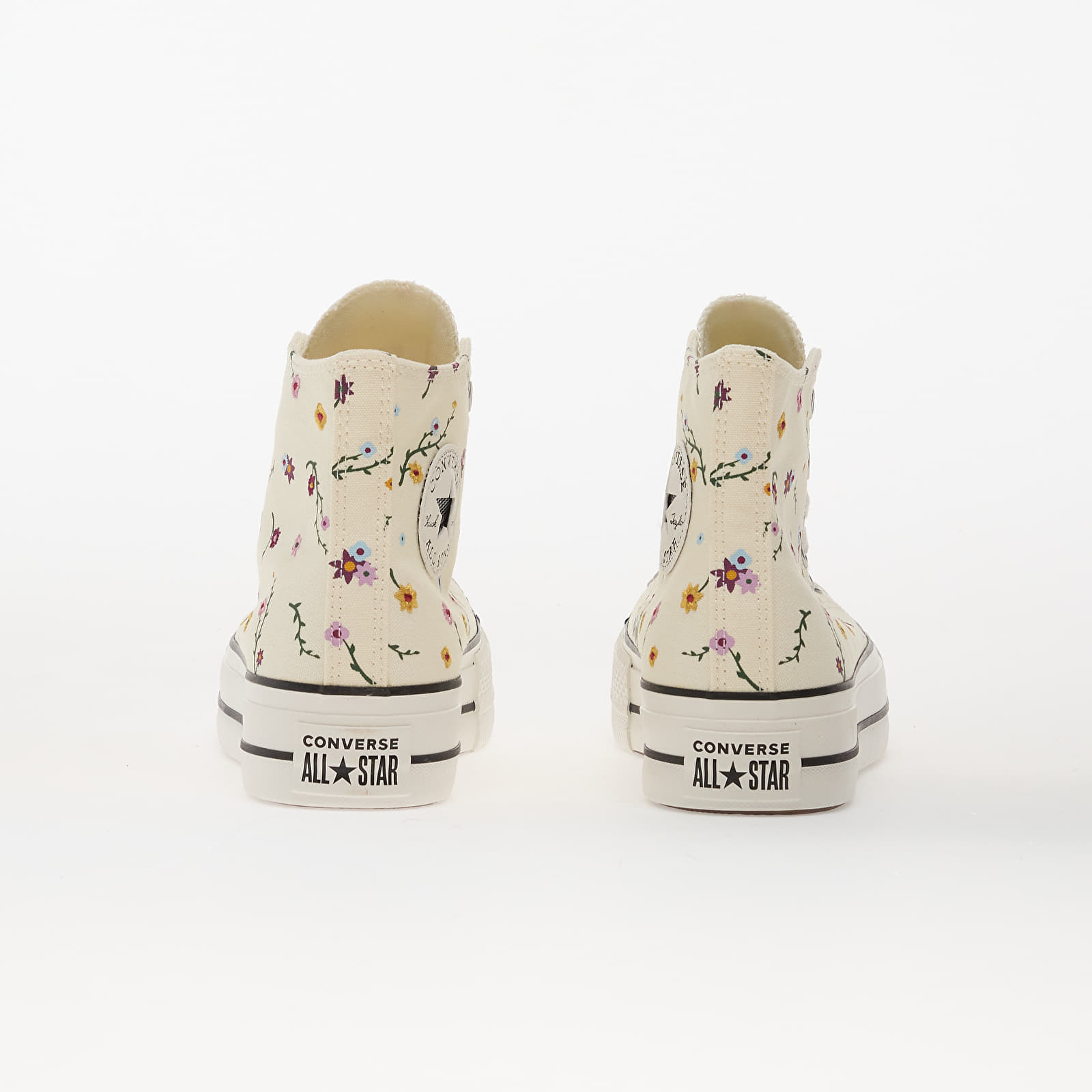 Women's shoes Converse Chuck Taylor All Star Lift Platform Embroidered Blooms Hi Egret/ Vintage White/ Black