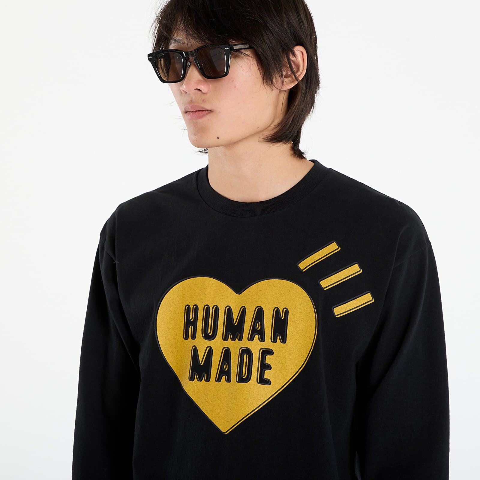T-paidat HUMAN MADE Graphic L/S T-Shirt Black