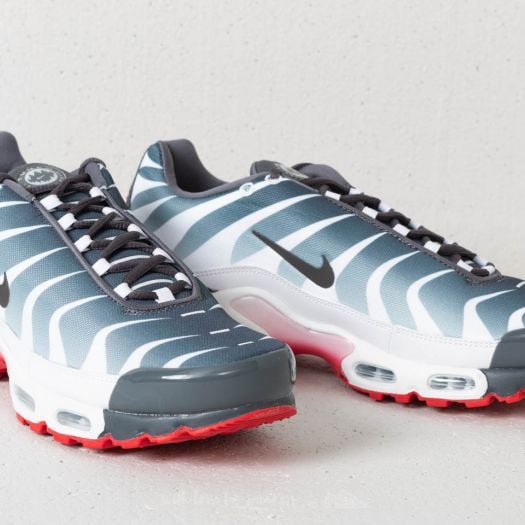 Nike air max plus white/dark grey/speed red cheap
