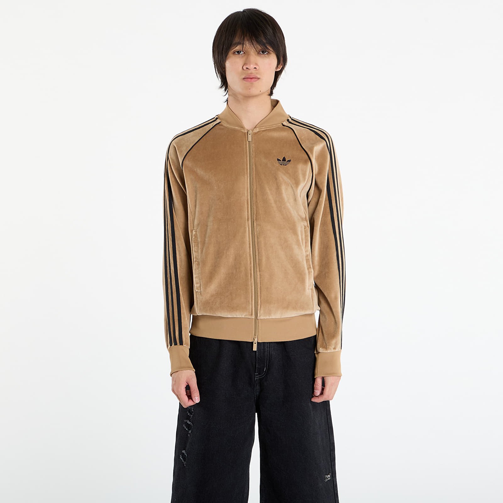Hoodies and sweatshirts adidas SST Adicolor velour Tracktop Cardboard