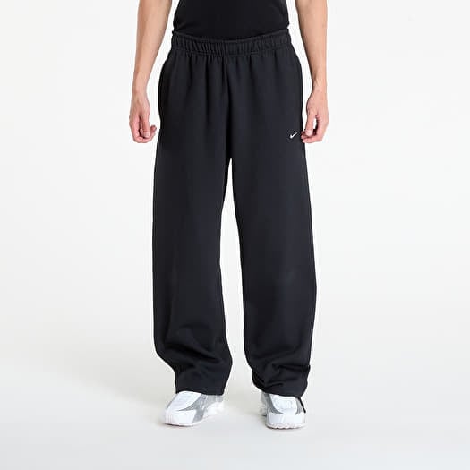 Спортивні штани Nike Solo Swoosh Men's Fleece Open-Hem Pants Black/ Black/ White