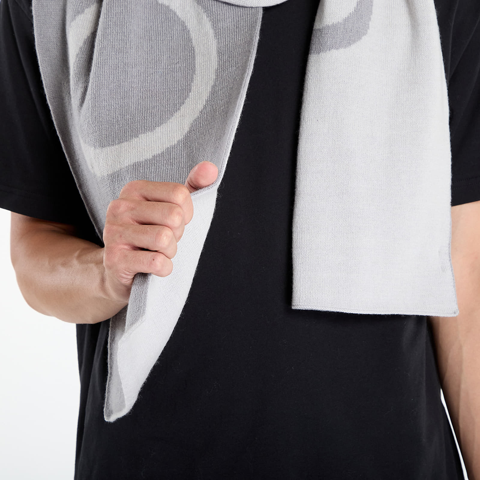 Scarves Calvin Klein Bold Logo 2-Tone Wool Scarf Grey