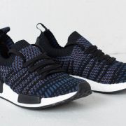 Adidas originals womens nmd_r1 stlt primeknit trainers core black/ash pink/noble indigo 2025