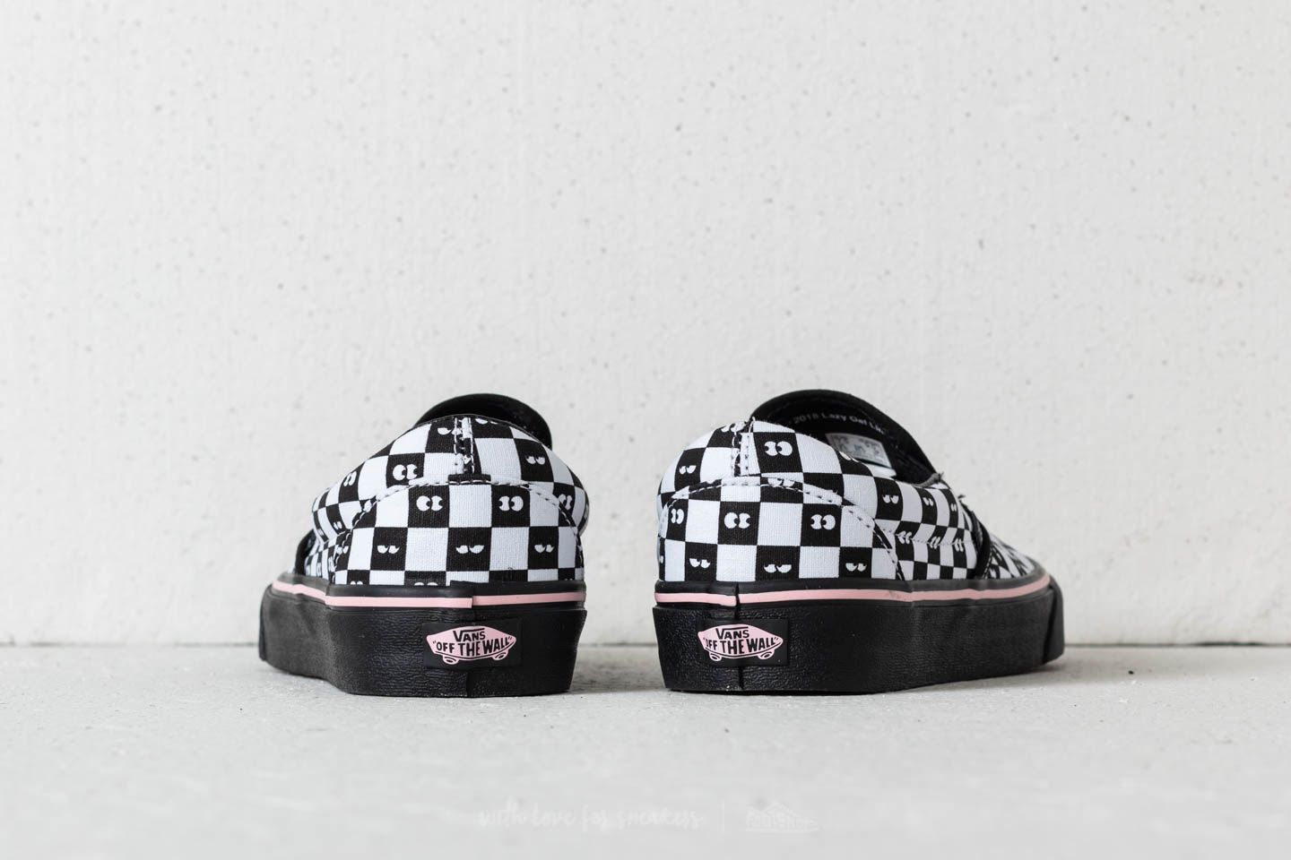 Women s shoes Vans Classic Slip On Lazy Oaf Checkerboard Eyes