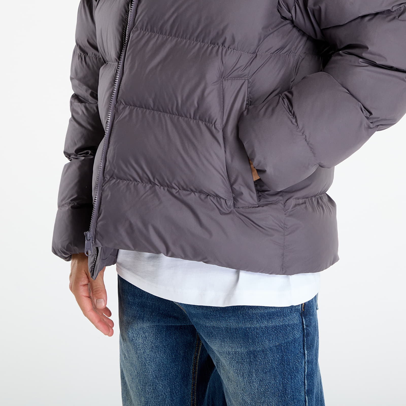 Casacos de homem adidas Tonal Hooded Puffer Jacket Grey Strata/ Print