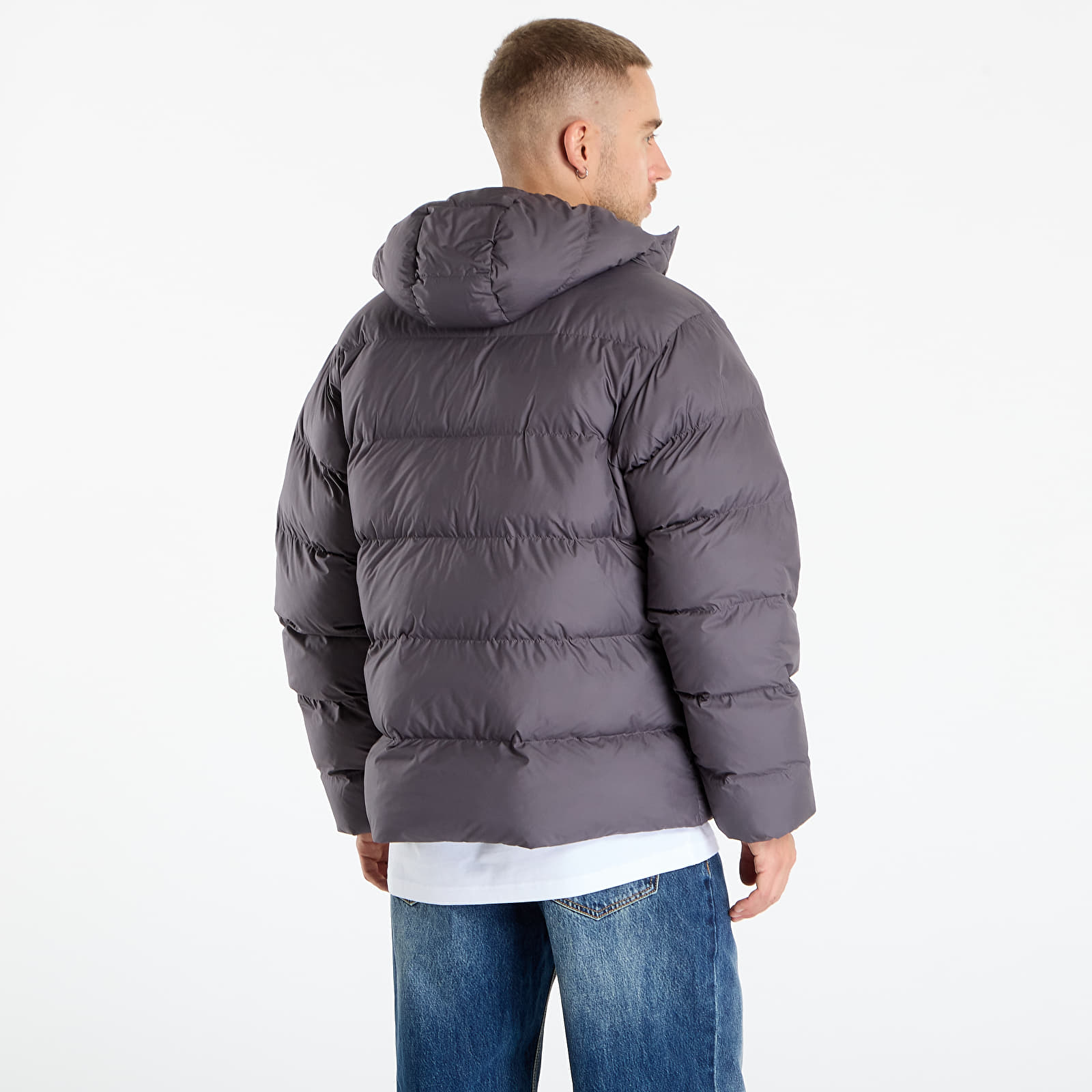 Casacos de homem adidas Tonal Hooded Puffer Jacket Grey Strata/ Print