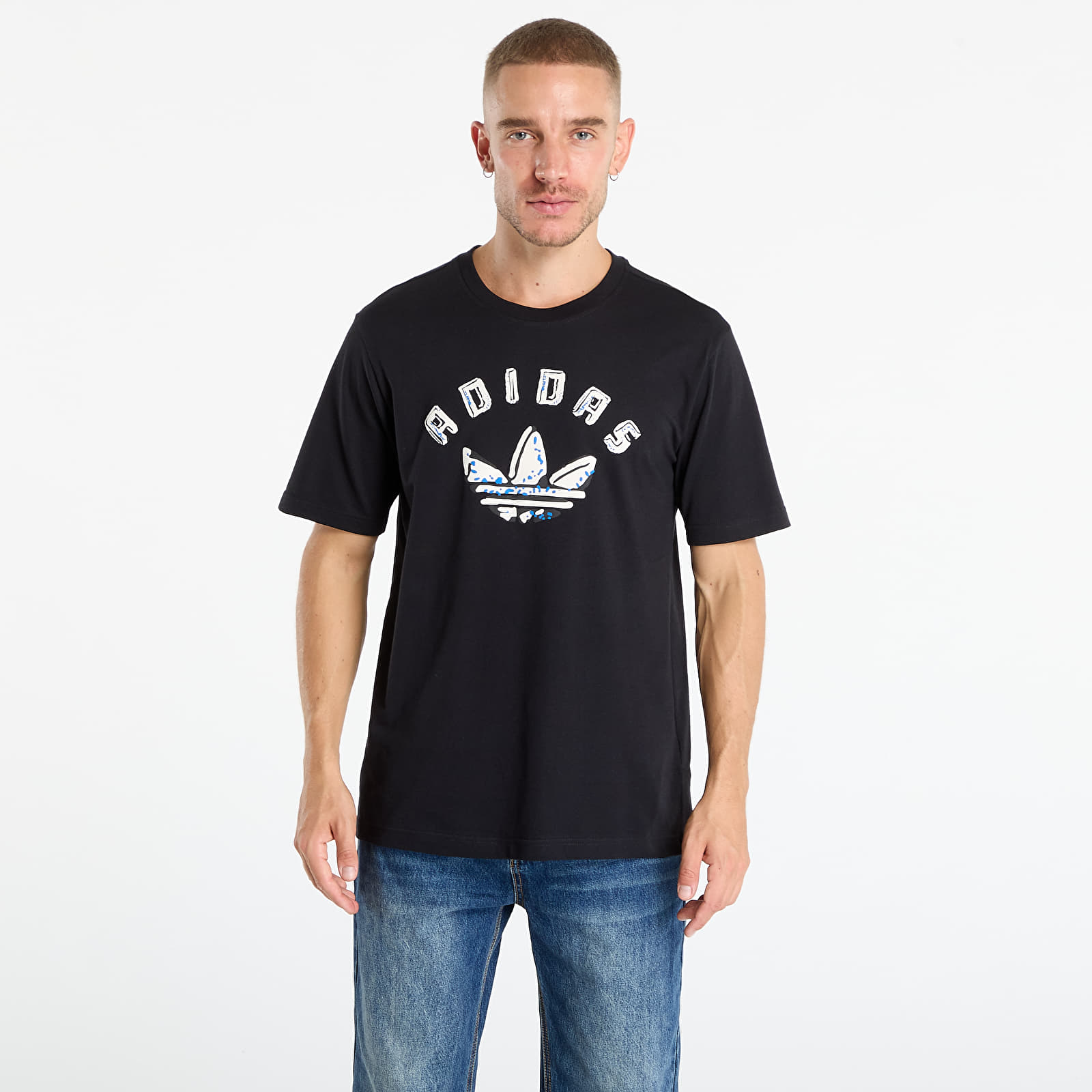 Miesten T-paidat adidas Graphic T-Shirt Black/ Cream White