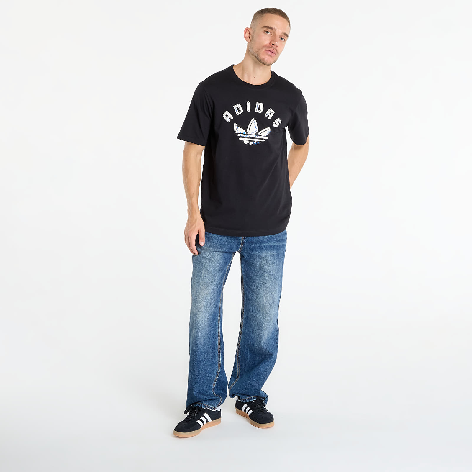 Miesten T-paidat adidas Graphic T-Shirt Black/ Cream White