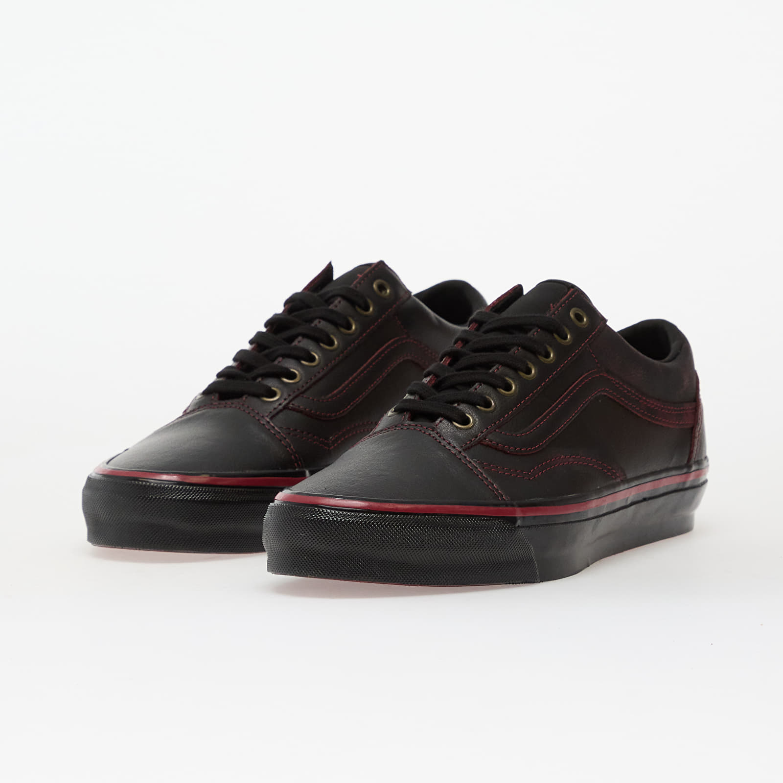 Men's shoes Vans LX Old Skool Leather Dark Red/ Black