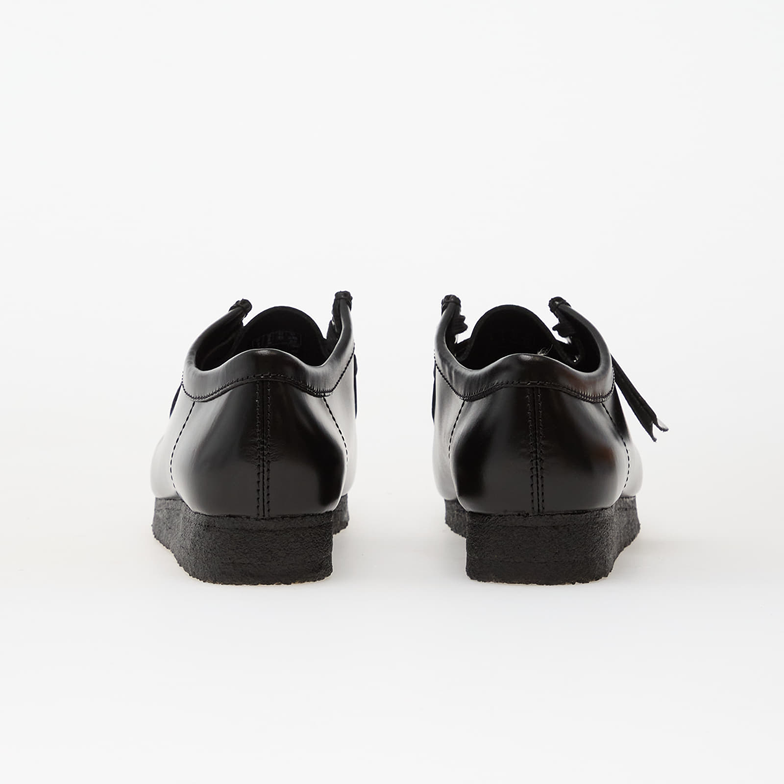 Herresko Clarks Originals Wallabee Blk HiShine Lea