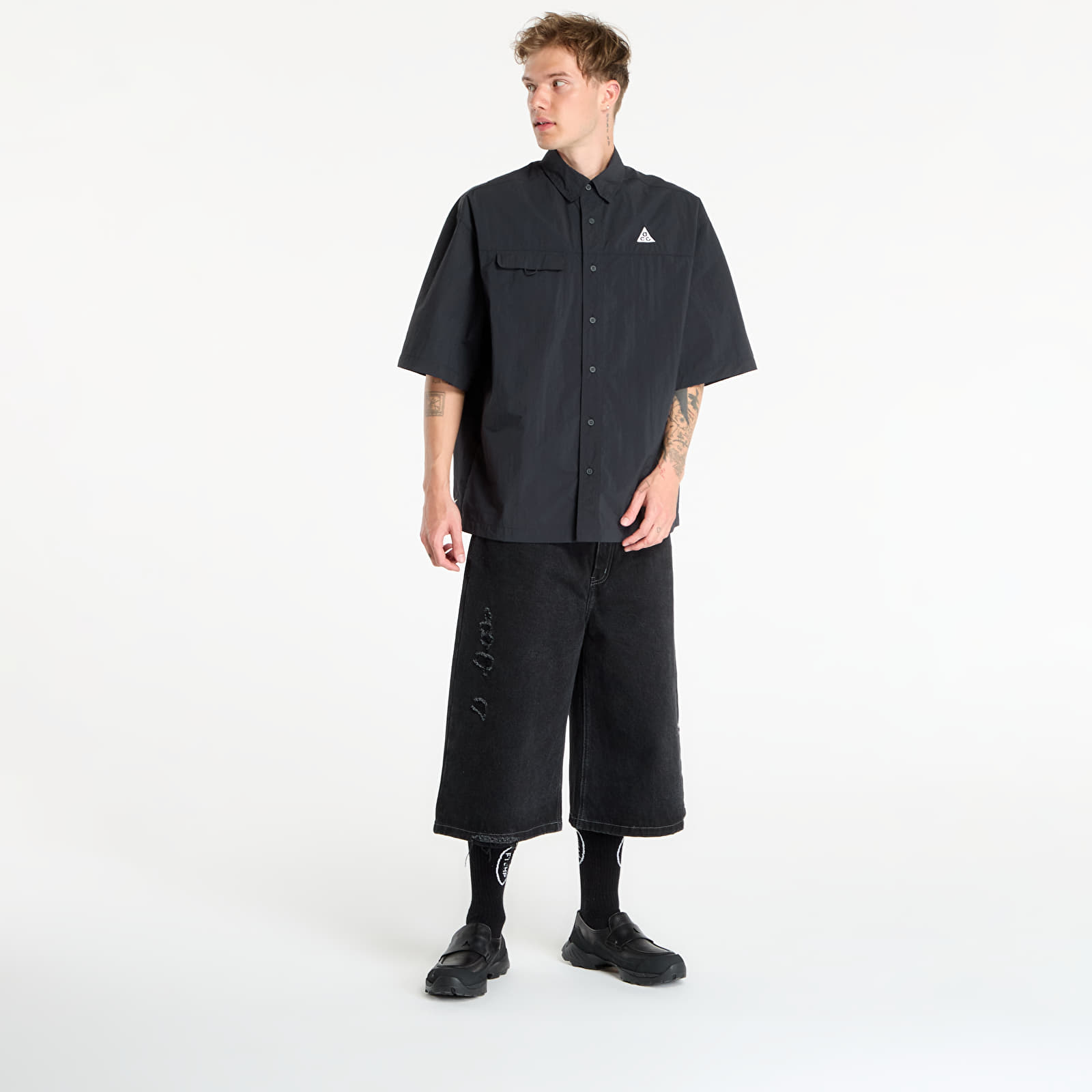 Shirts Nike ACG "Orb Weaver" UV Repel Short-Sleeve Shirt Black/ Anthracite/ Summit White