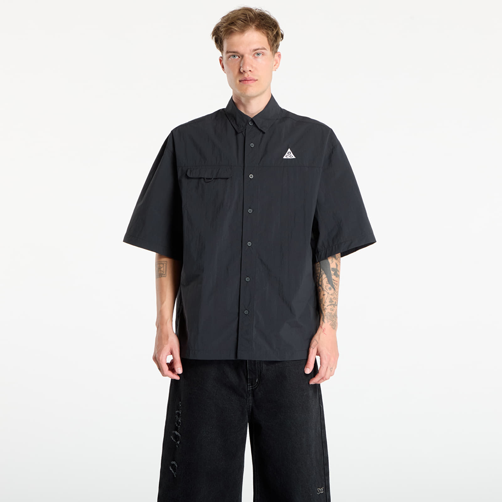 Shirt Nike ACG "Orb Weaver" UV Repel Short-Sleeve Shirt Black/ Anthracite/ Summit White XS