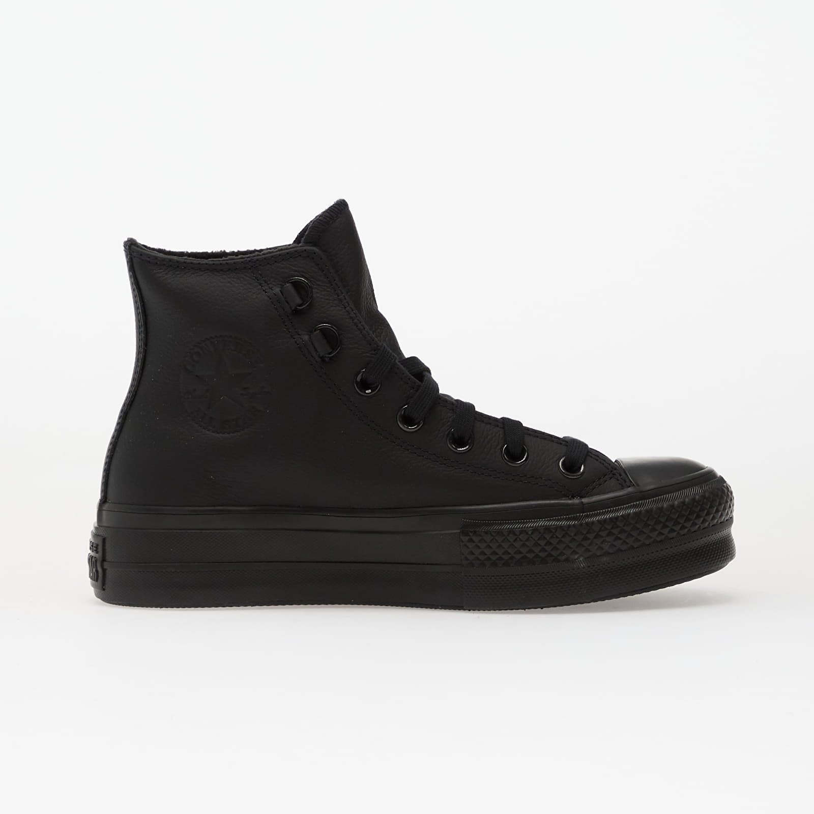 Női cipők Converse Chuck Taylor All Star Lift Platform Leather Hi Black/ Black/ Black
