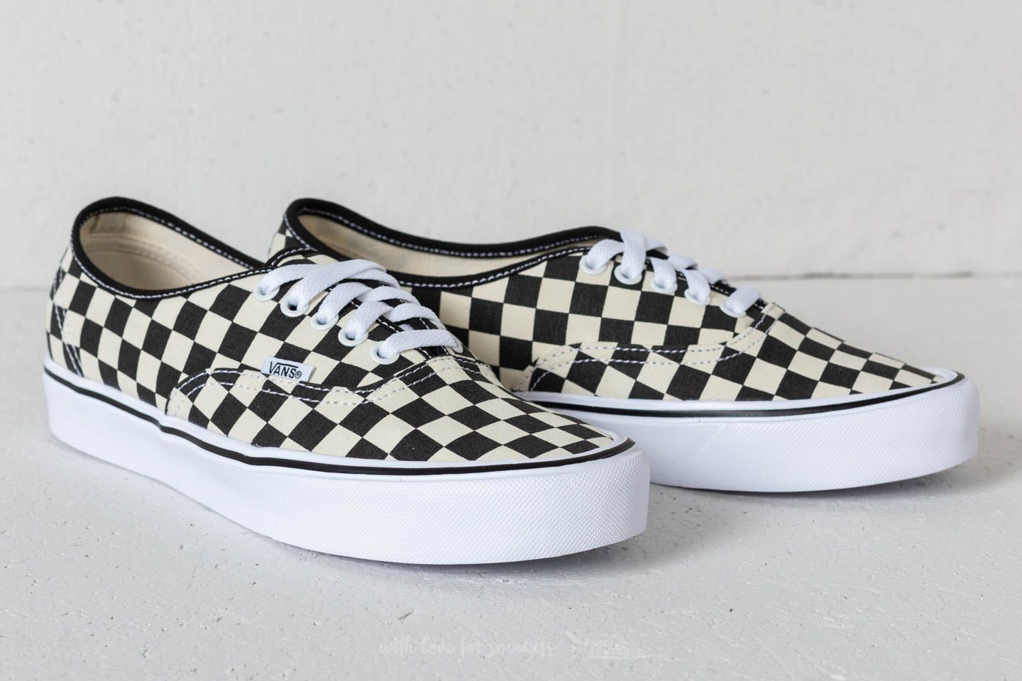 Férfi cipők Vans Authentic Lite (Checkerboard) Black/ White