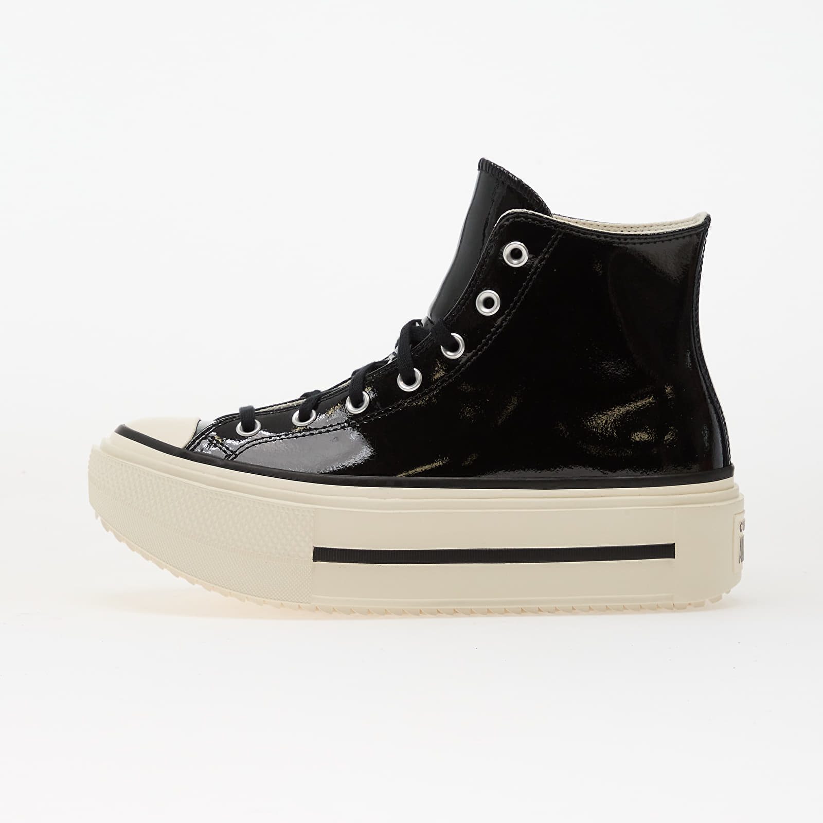 Férfi cipők Converse Chuck Taylor All Star Lift Double Stack Platform Patent Leather Hi Black/ Egret/ Black