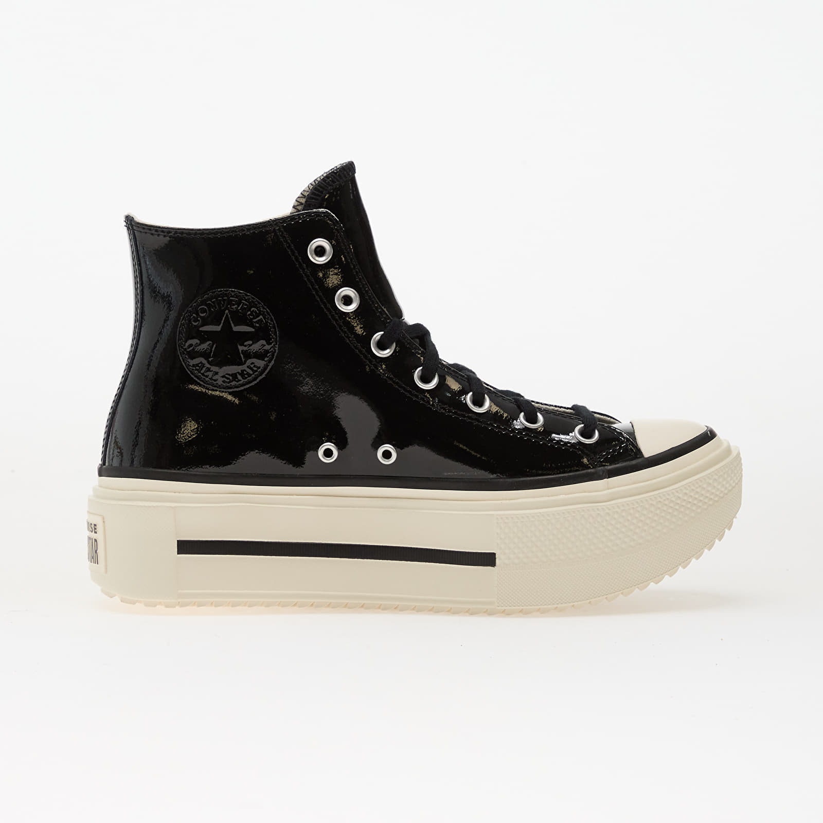 Férfi cipők Converse Chuck Taylor All Star Lift Double Stack Platform Patent Leather Hi Black/ Egret/ Black