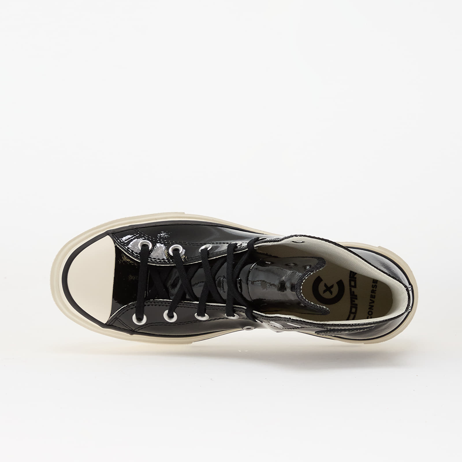 Férfi cipők Converse Chuck Taylor All Star Lift Double Stack Platform Patent Leather Hi Black/ Egret/ Black