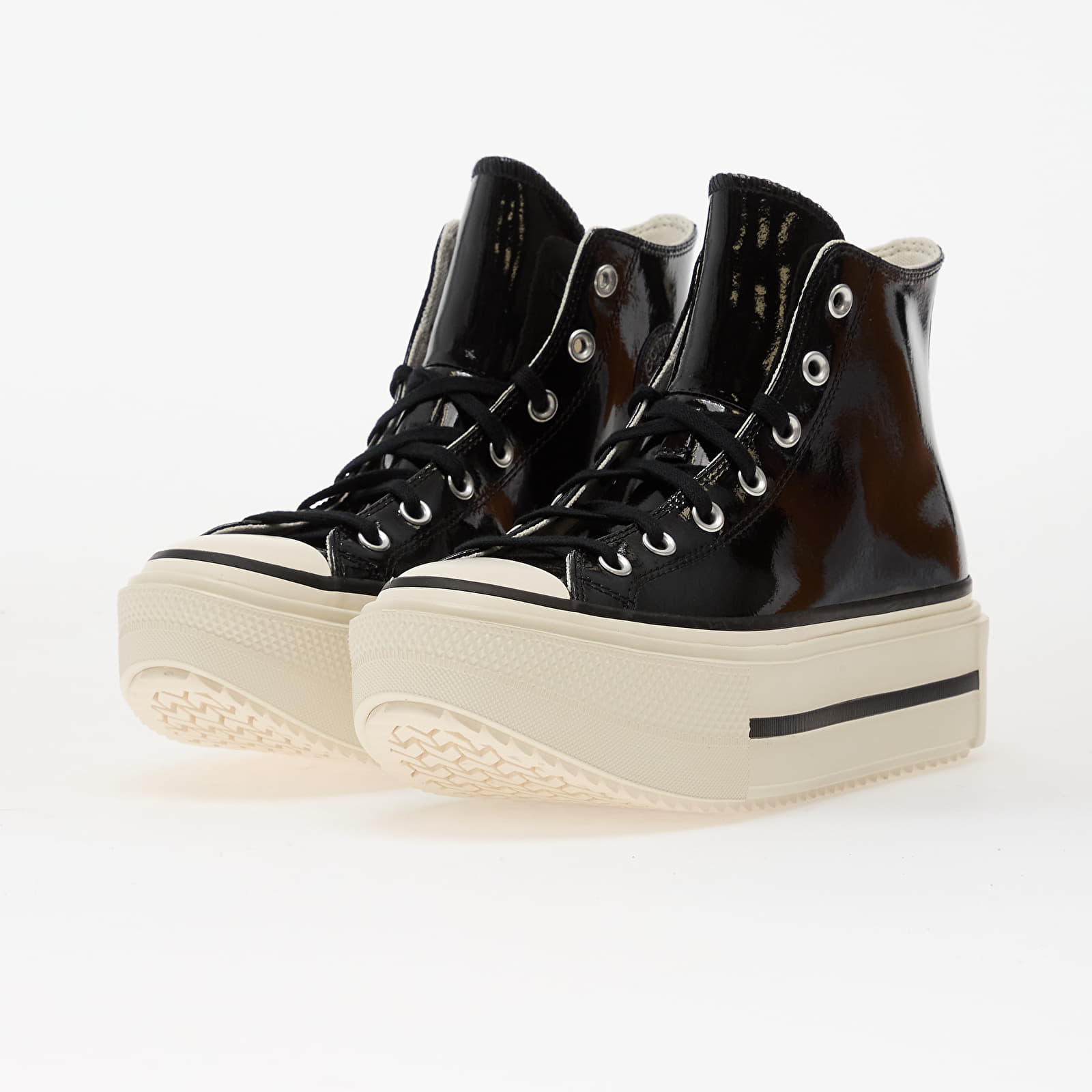 Férfi cipők Converse Chuck Taylor All Star Lift Double Stack Platform Patent Leather Hi Black/ Egret/ Black