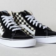 Men s shoes Vans Sk8 Hi Lite Checkerboard Black White Footshop