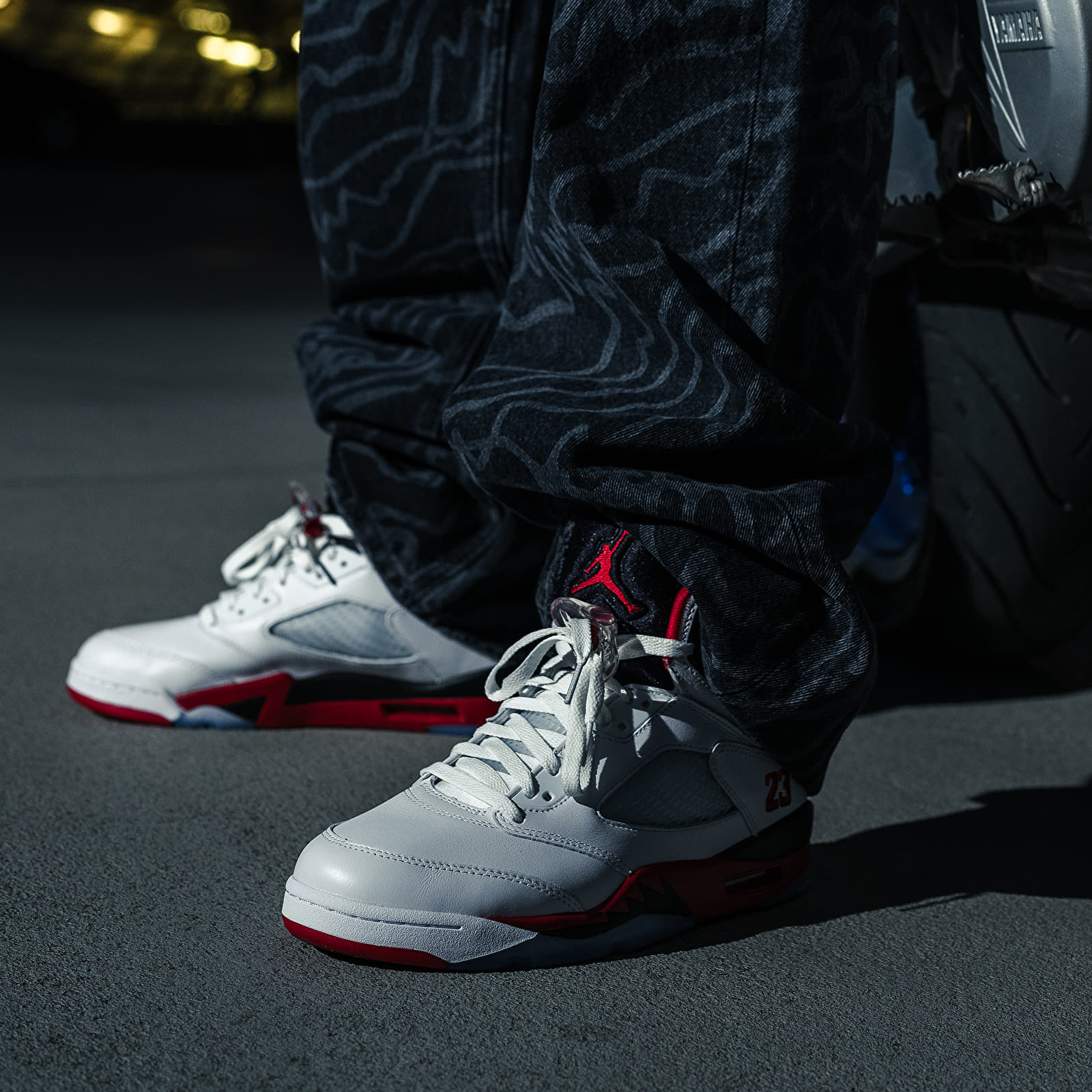Férfi cipők Air Jordan 5 Retro OG "Fire Red" (HQ7978-101) White/ Fire Red-Black