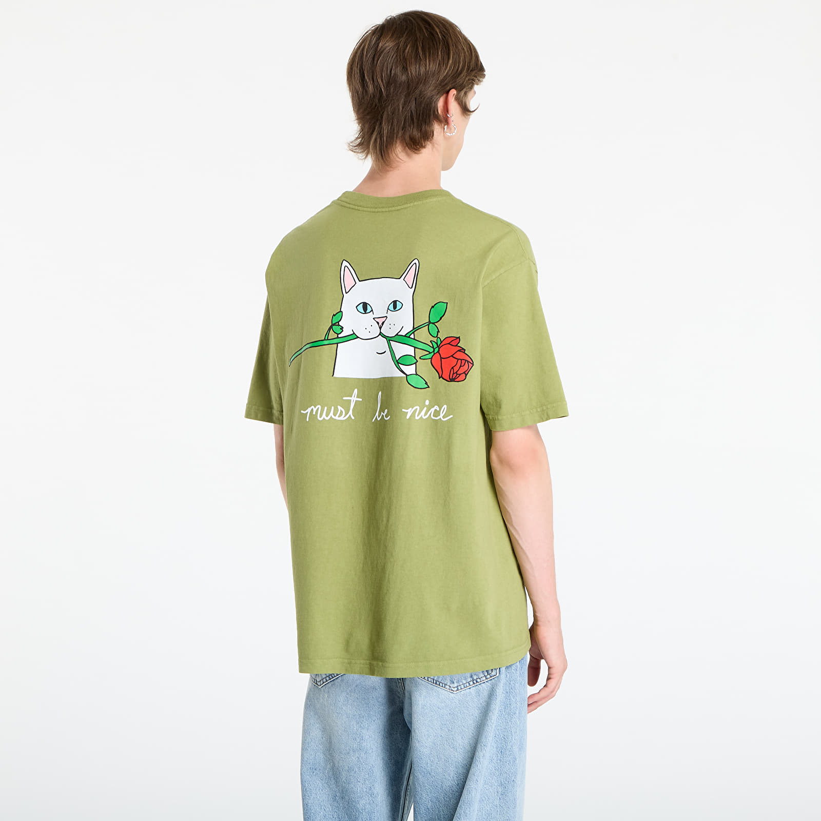 Pólók RIPNDIP Romantic Nerm Tee Light Forest