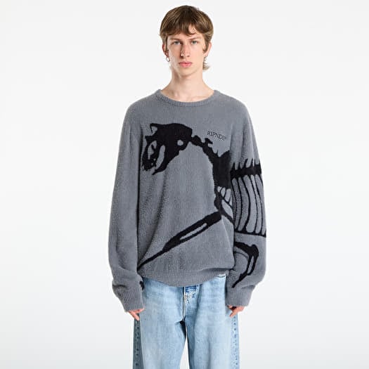RIPNDIP Fossil Mohair Knit Sweater Charcoal