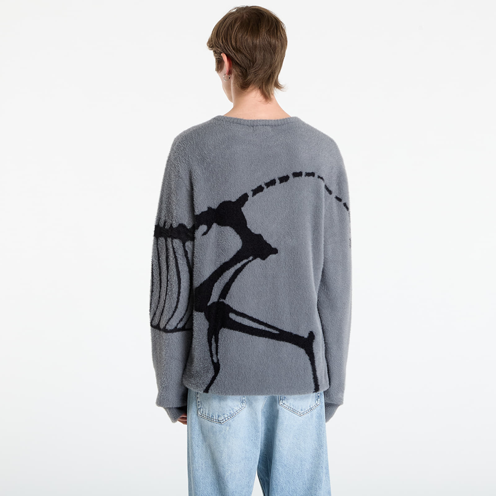 Pulóverek RIPNDIP Fossil Mohair Knit Sweater Charcoal