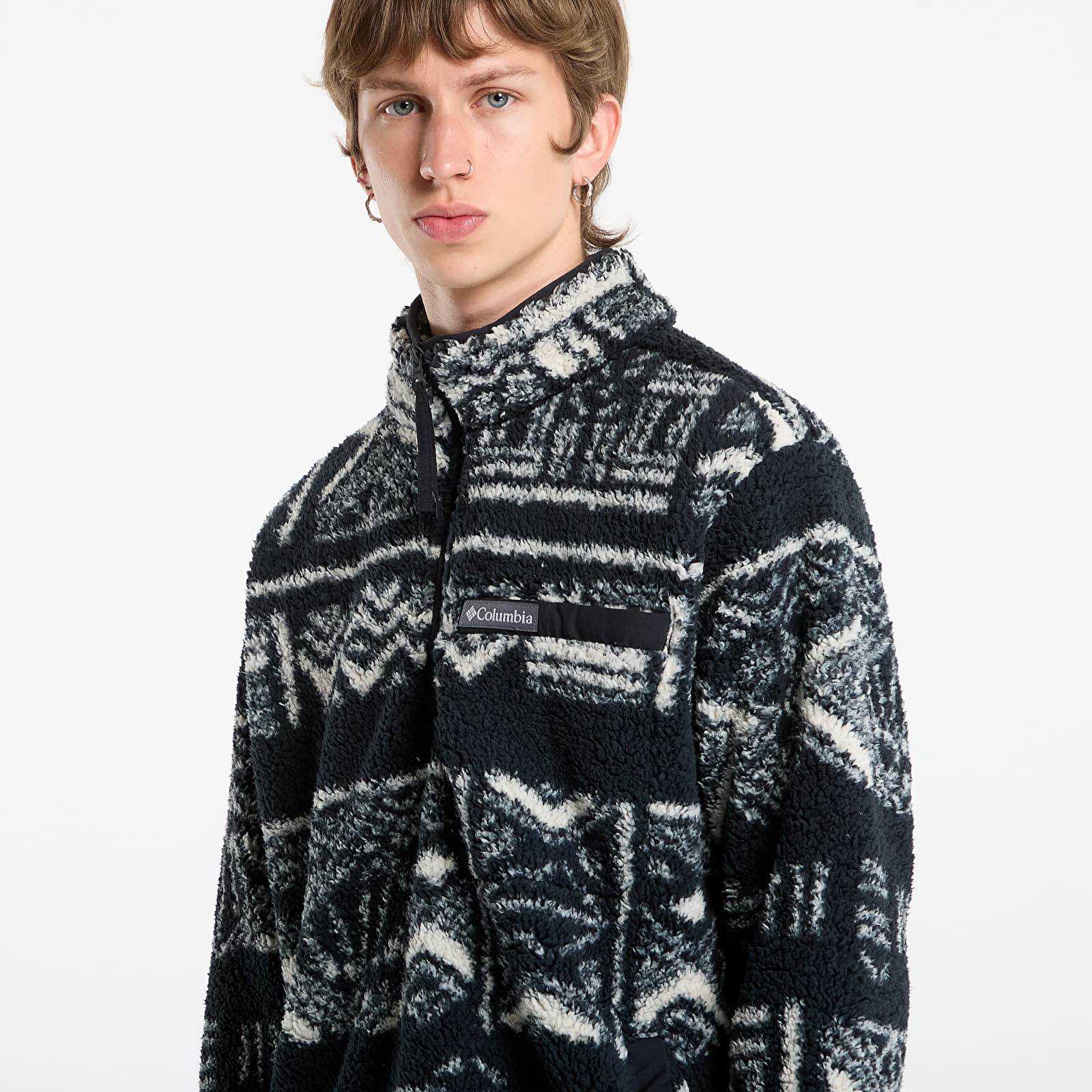 Kapucnis pulóverek és pulcsik Columbia Rugged Ridge™ High Pile Half Zip Black Deschutes Days