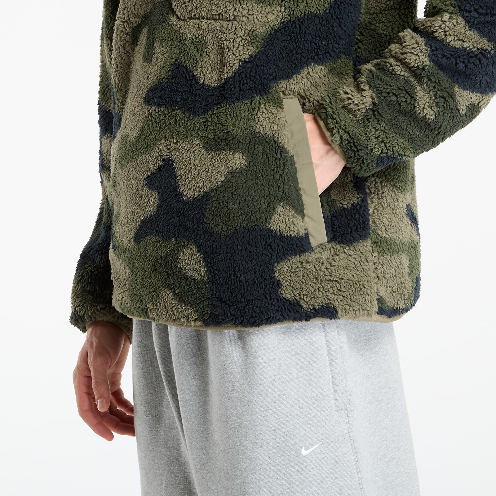 Kapucnis pulóverek és pulcsik Columbia Rugged Ridge™ High Pile Half Zip Stone Green Mod Camo