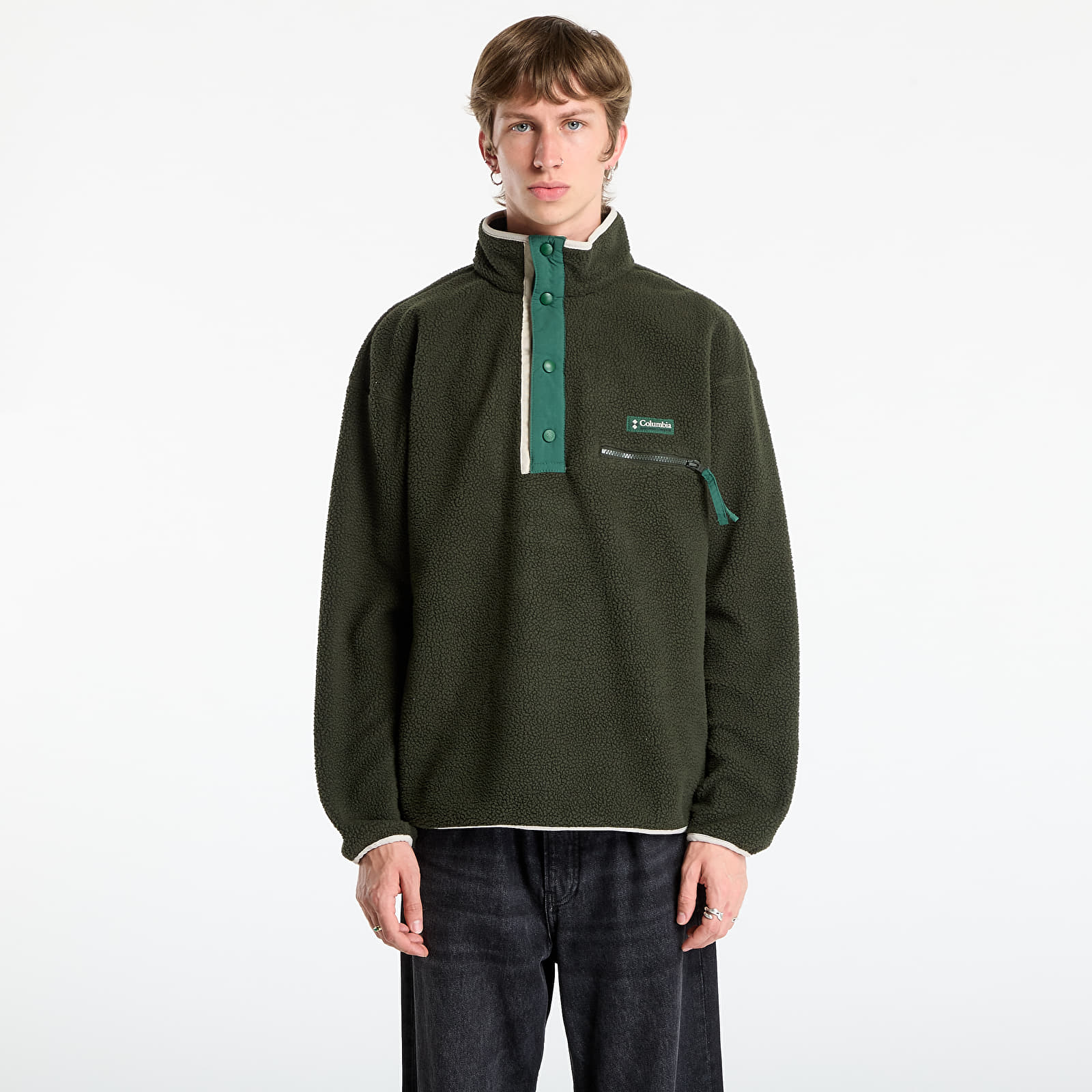 Kapucnis pulóverek és pulcsik Columbia Helvetia™ II Half Snap Fleece Greenscape