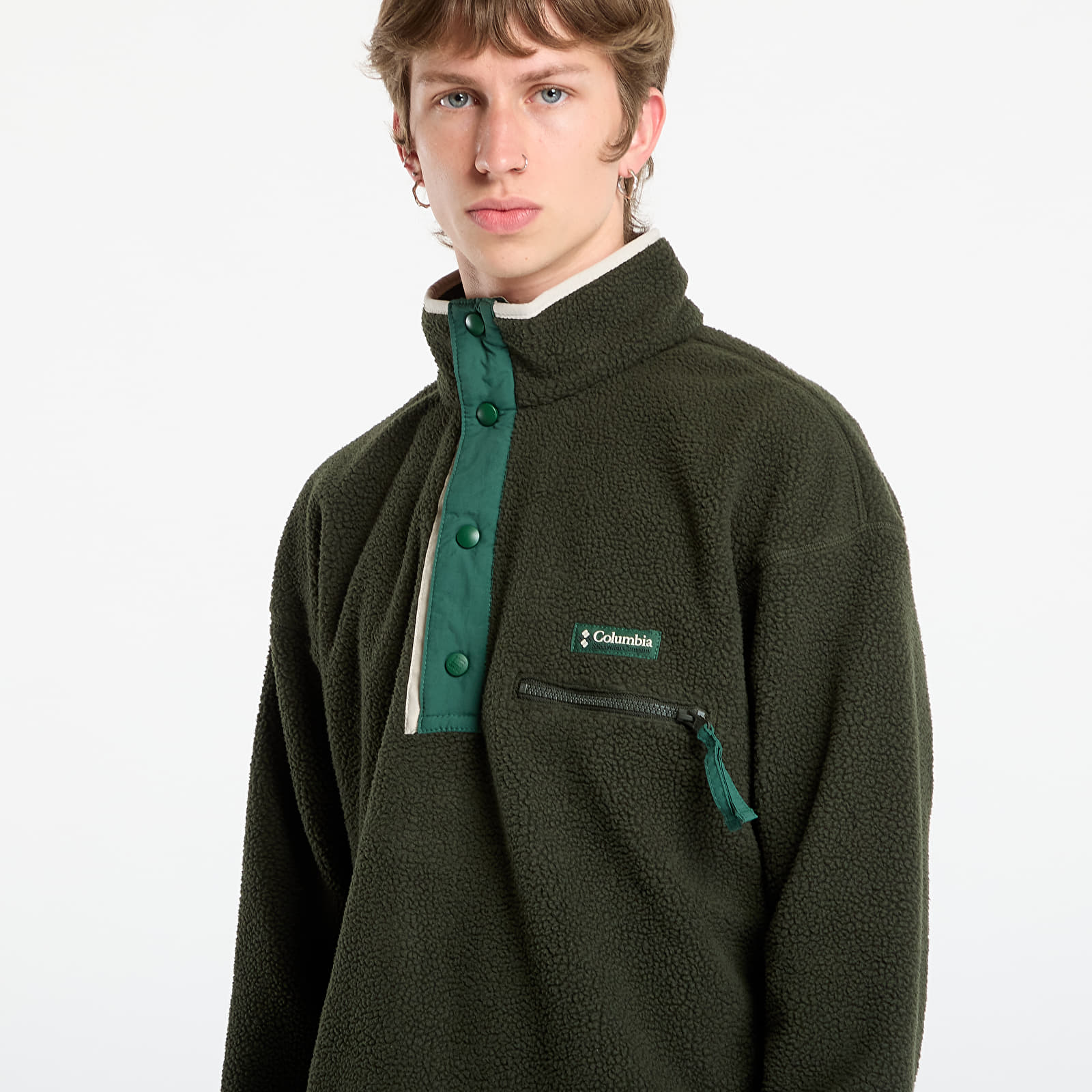 Kapucnis pulóverek és pulcsik Columbia Helvetia™ II Half Snap Fleece Greenscape