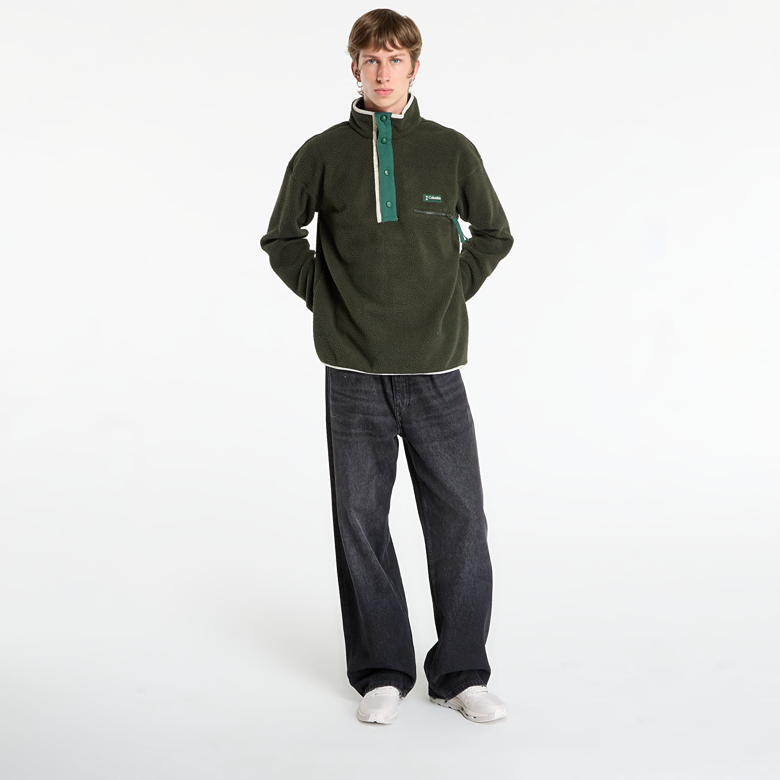 Kapucnis pulóverek és pulcsik Columbia Helvetia™ II Half Snap Fleece Greenscape
