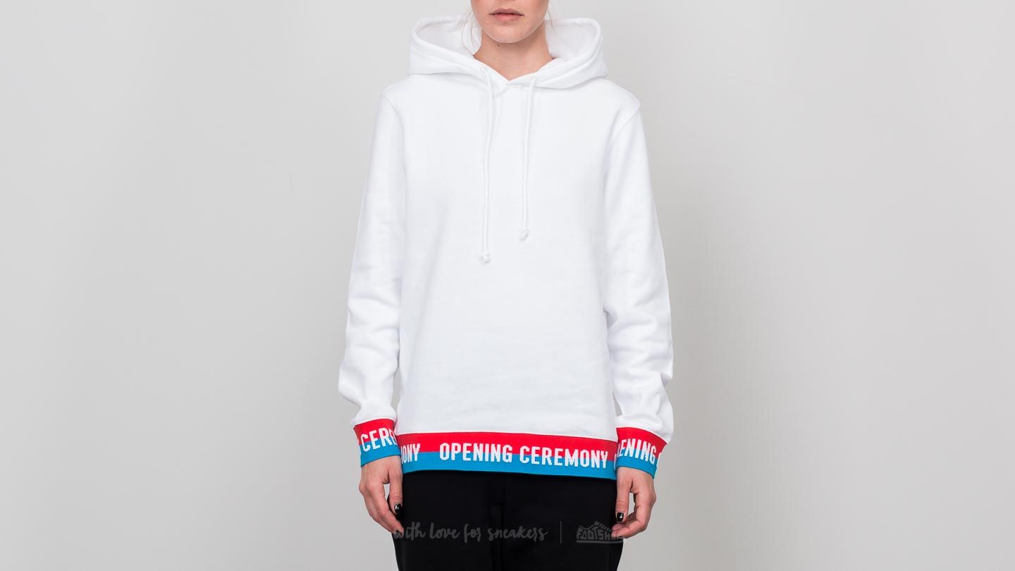 Hoodies and sweatshirts  Opening Ceremony Elastic Logo Hoodie White/ Multicolor