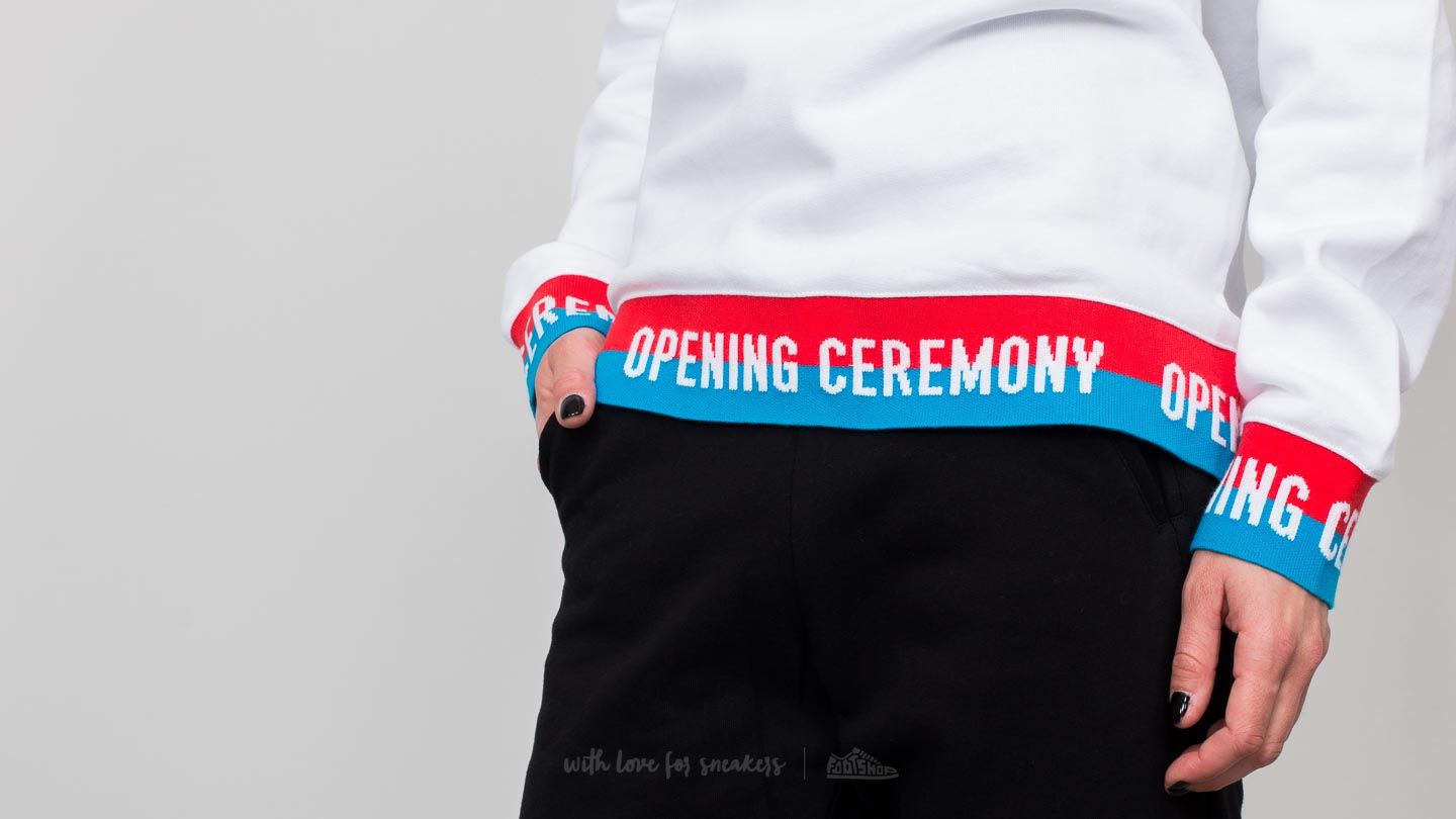Hoodies and sweatshirts  Opening Ceremony Elastic Logo Hoodie White/ Multicolor
