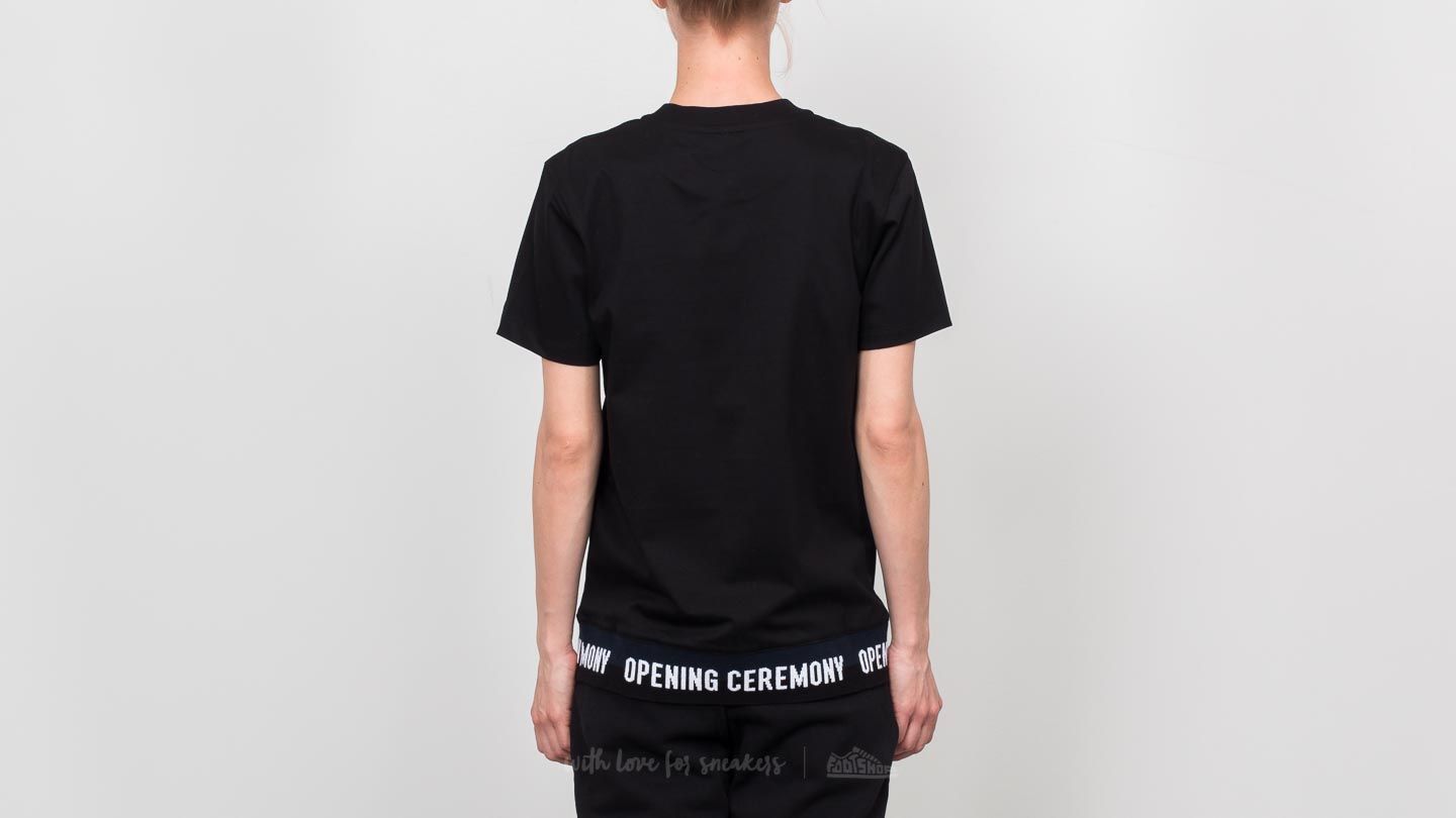 T-shirts Opening Ceremony Elastic Logo Tee Black