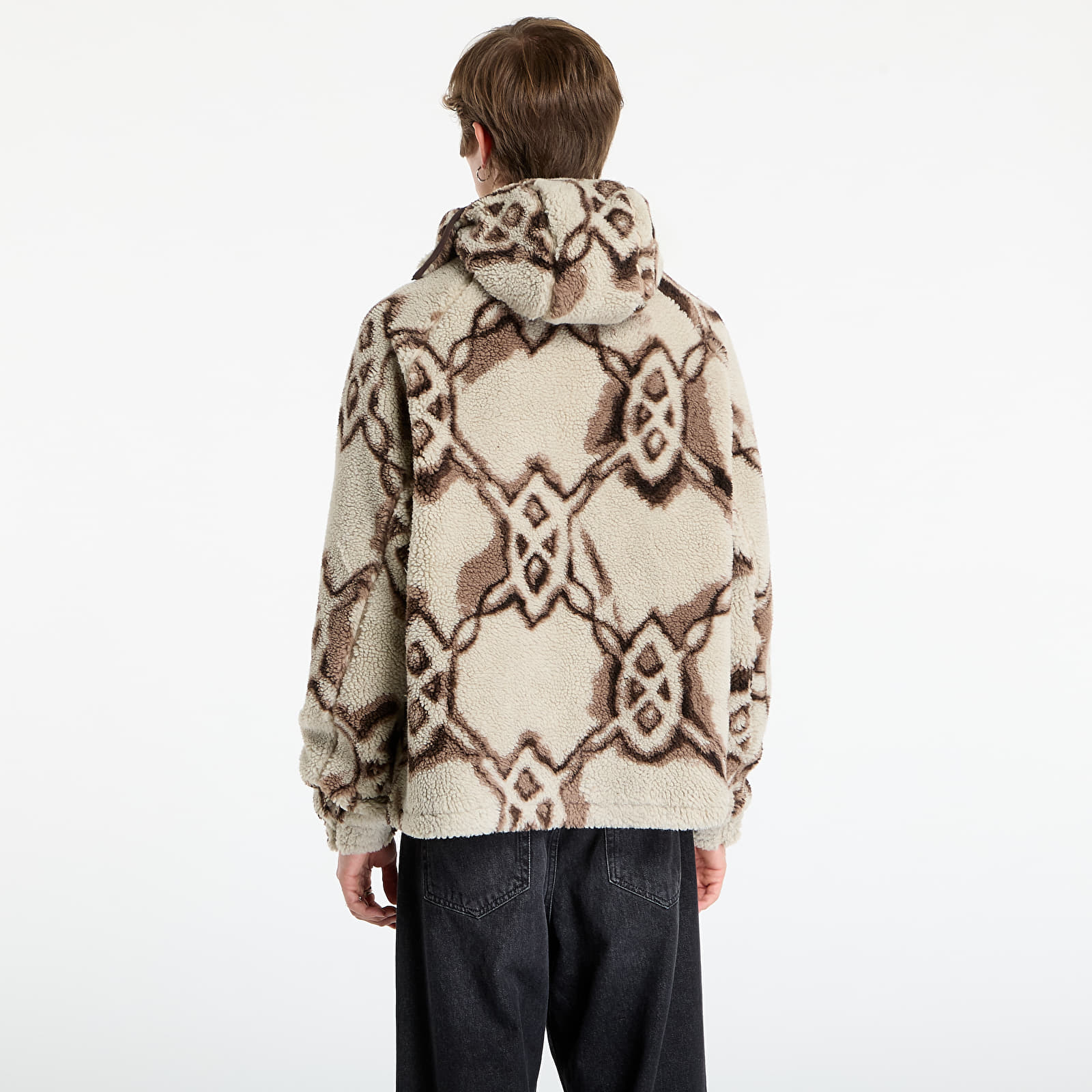 Kapucnis pulóverek és pulcsik Daily Paper Burned Shield Sherpa Hoodie Off White