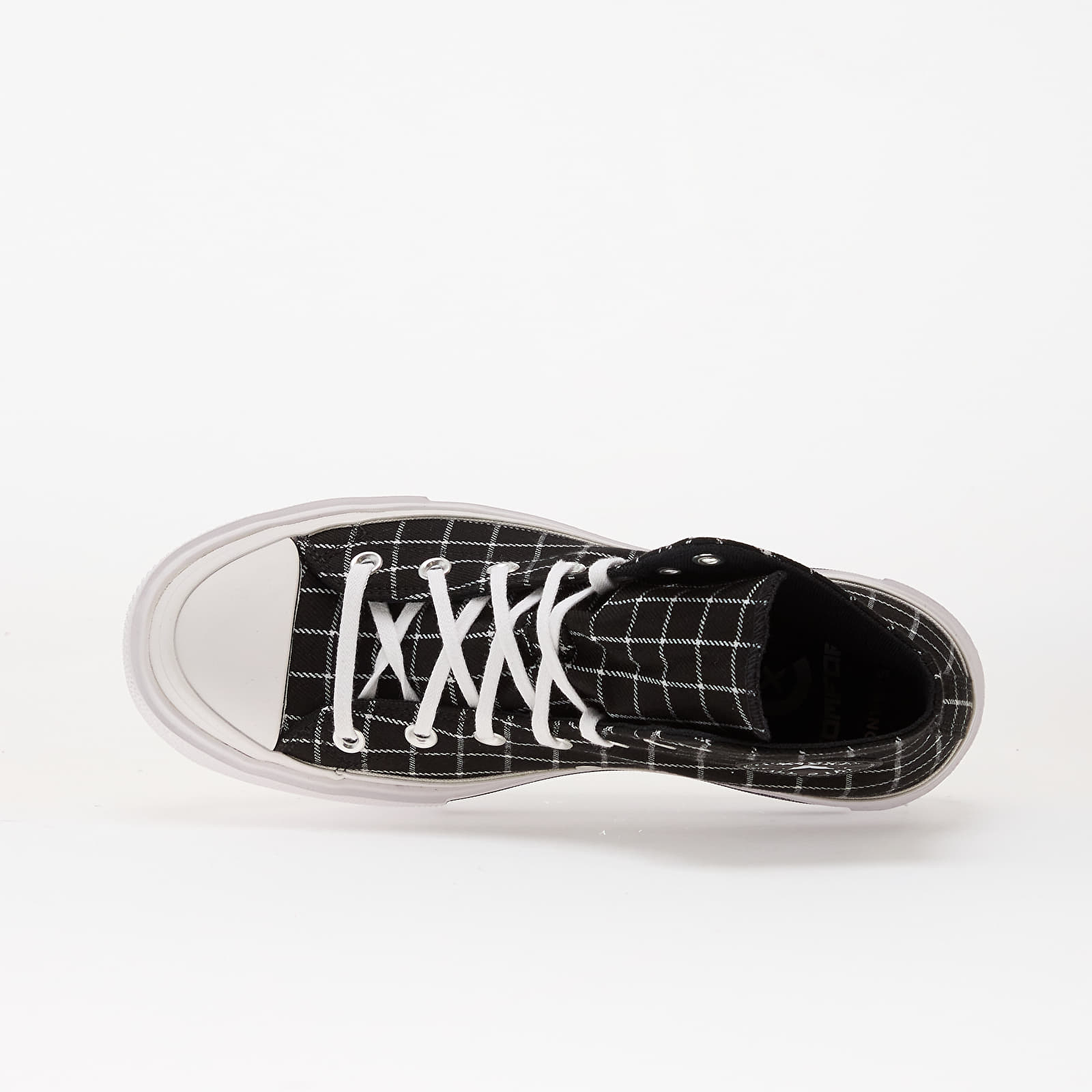 Férfi cipők Converse Chuck Taylor All Star Lift Double Stack Platform Plaid Hi Black/ White/ Black