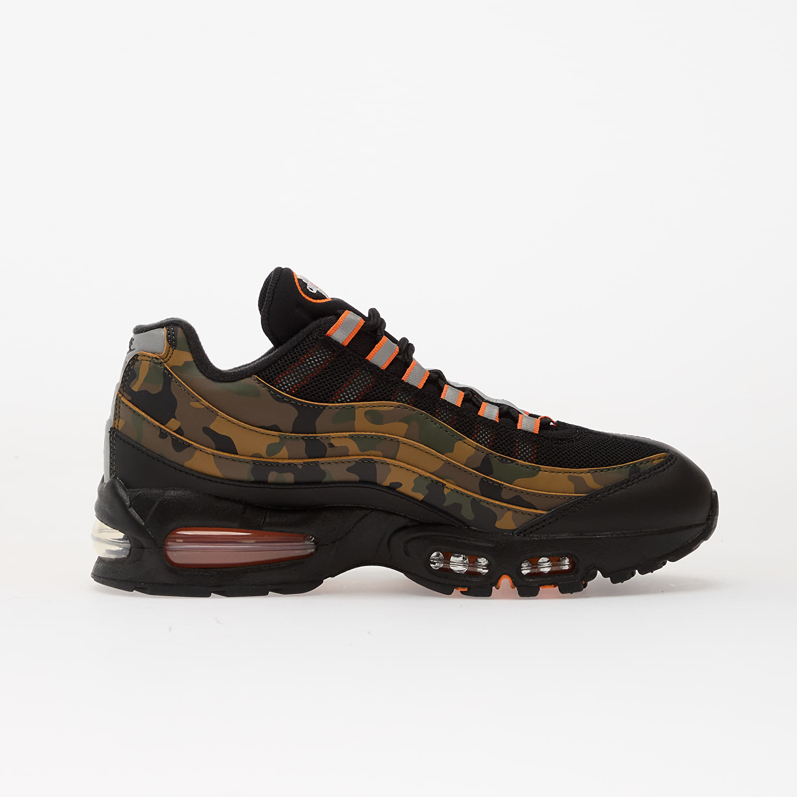 Férfi cipők Nike Air Max 95 Qs Black/ Safety Orange-Metallic Silver