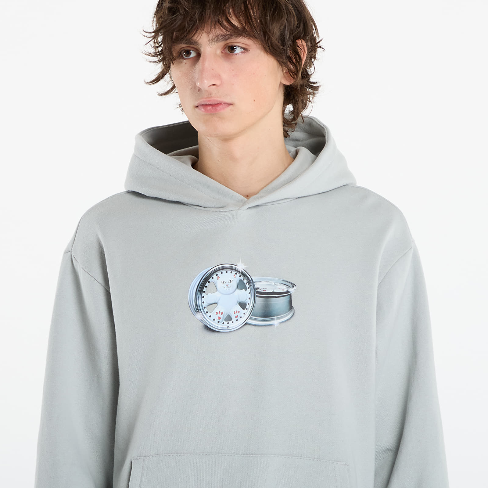 Hoodies and sweatshirts  RIPNDIP Nerm On Wheels Hoodie Grey