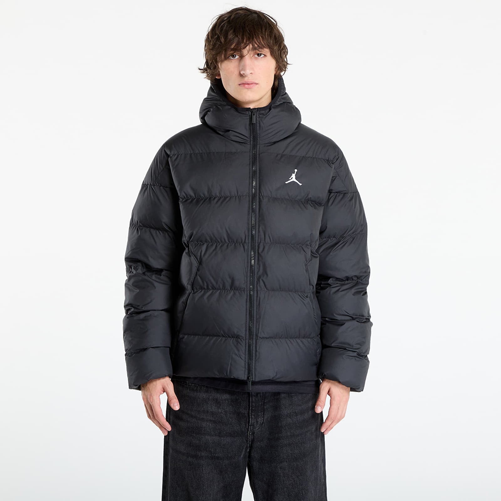 Jachetă Jordan Brooklyn Mens Puffer Jacket Black/ White XS