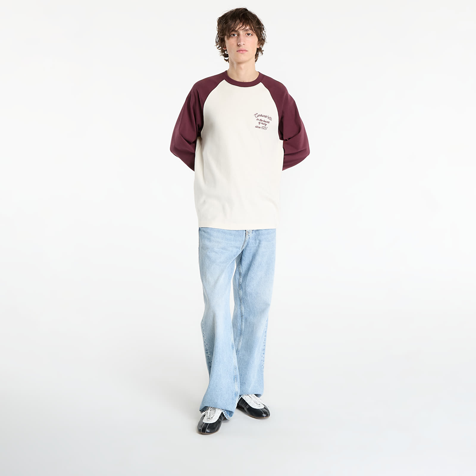 Pólók Carhartt WIP L/S Alston T-Shirt UNISEX Wax/ Rondo